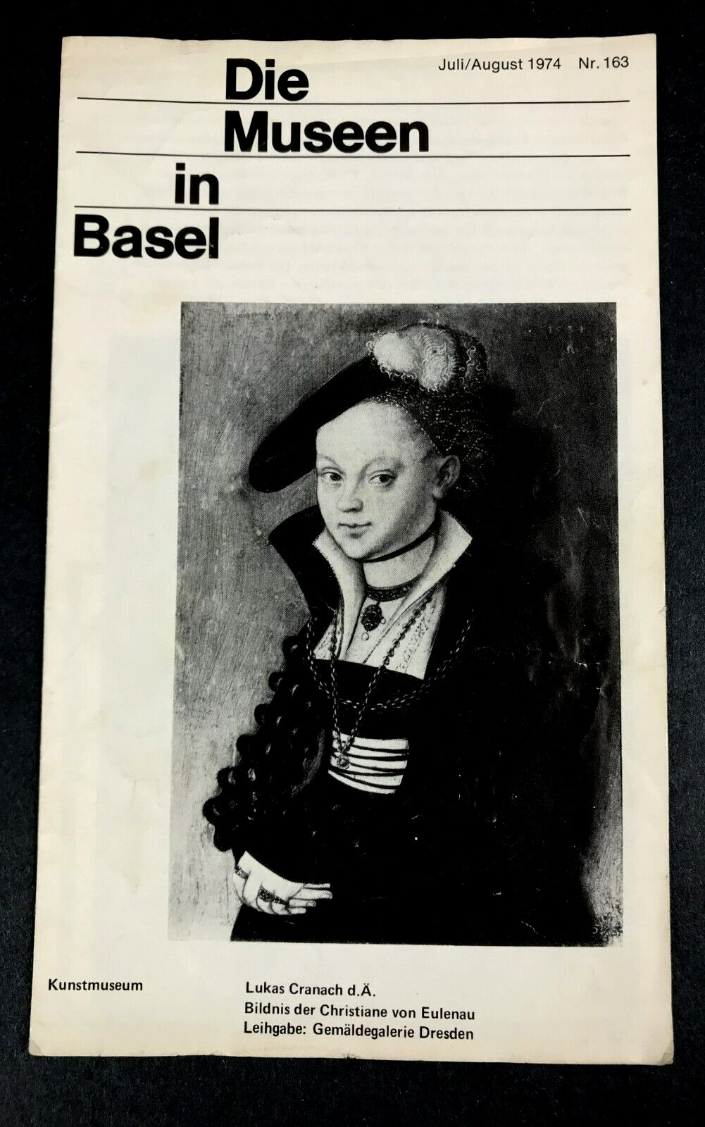 Switzerland Basel Die Museen Brochure Tour Guide July August 1974      e1-31