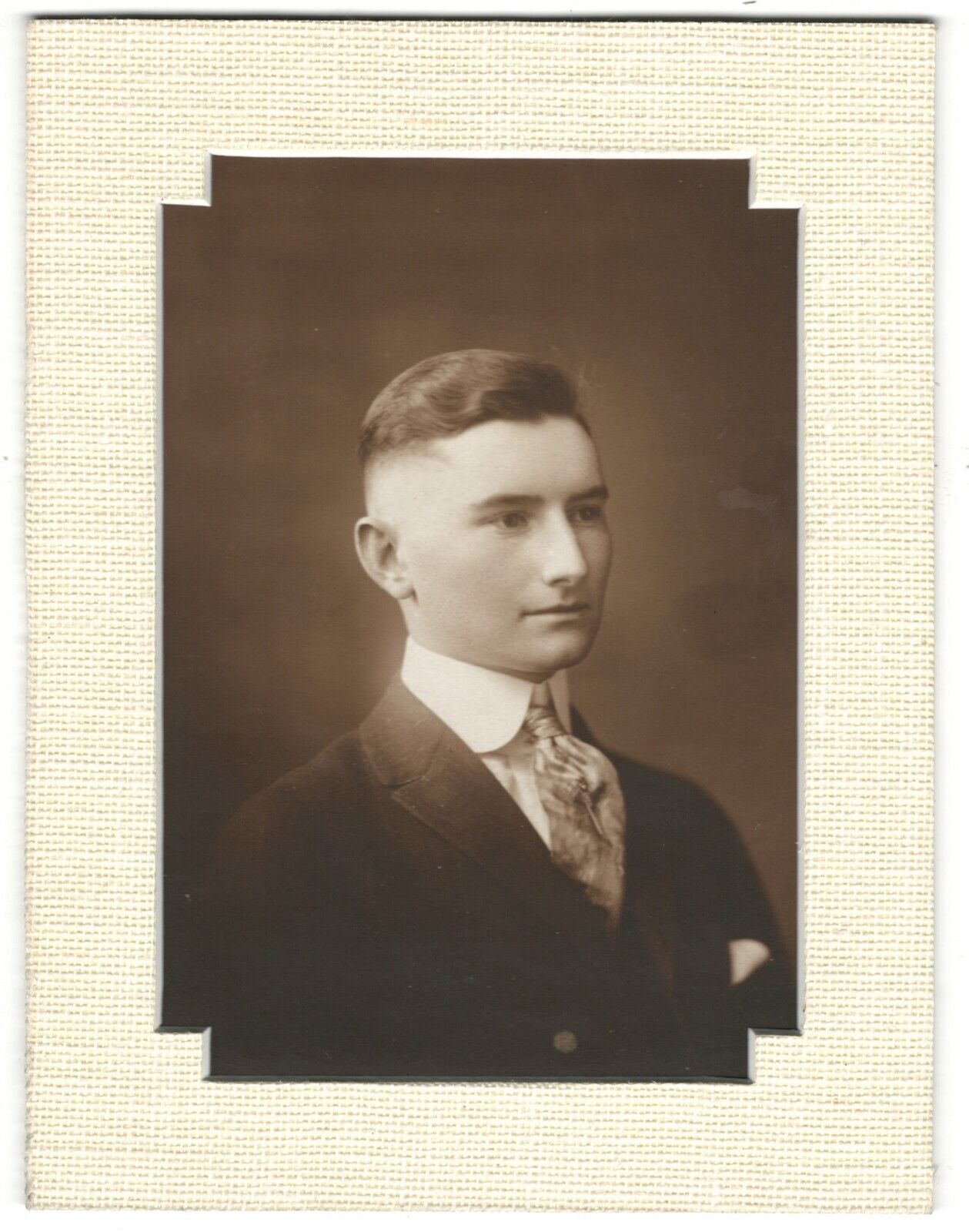 Portrait of Wealthy Young Man Early 1900s c.1925 3.5 x 5 inches Frame was added