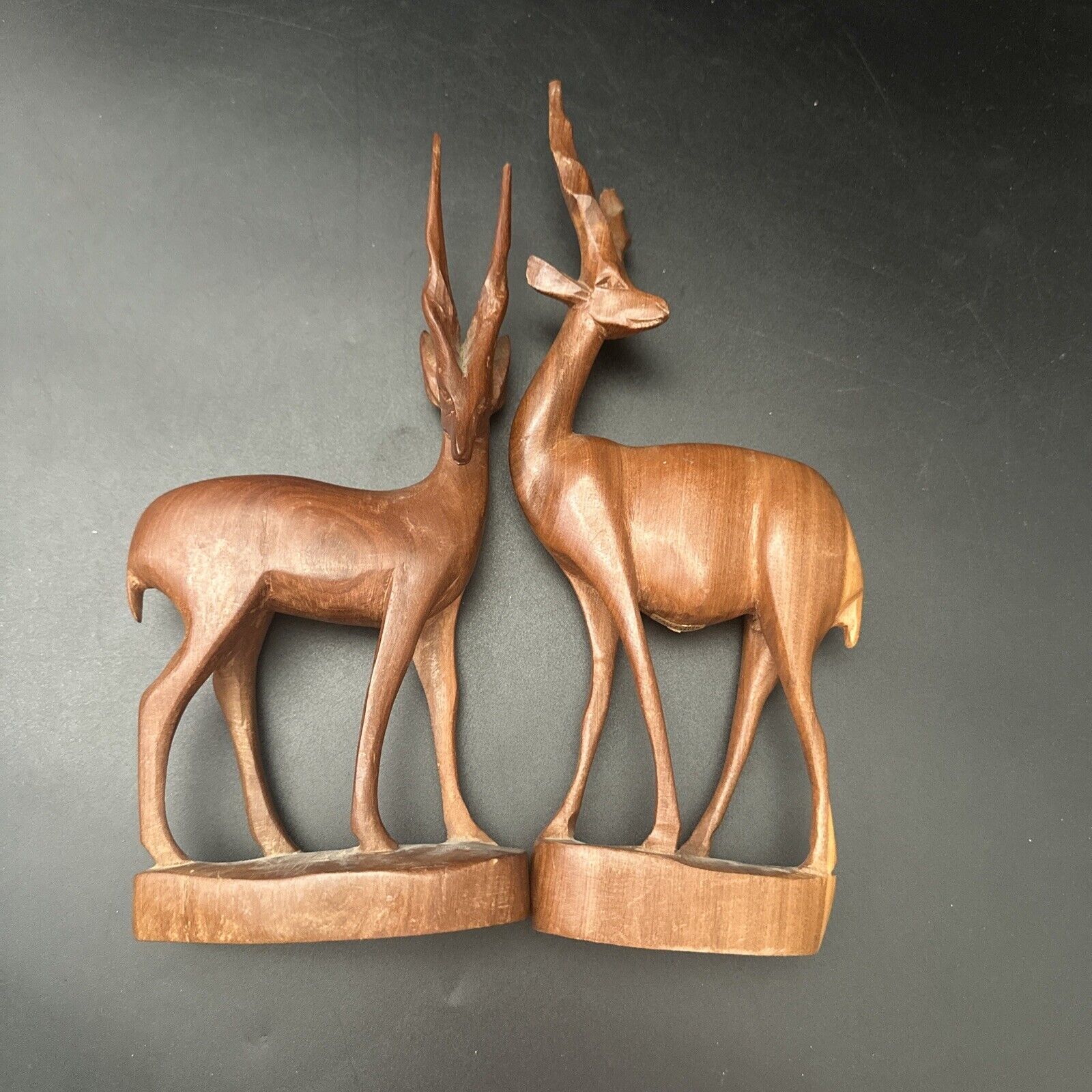 Vintage Hand Carved Kenya Wood Gazelle/ Antelope READ