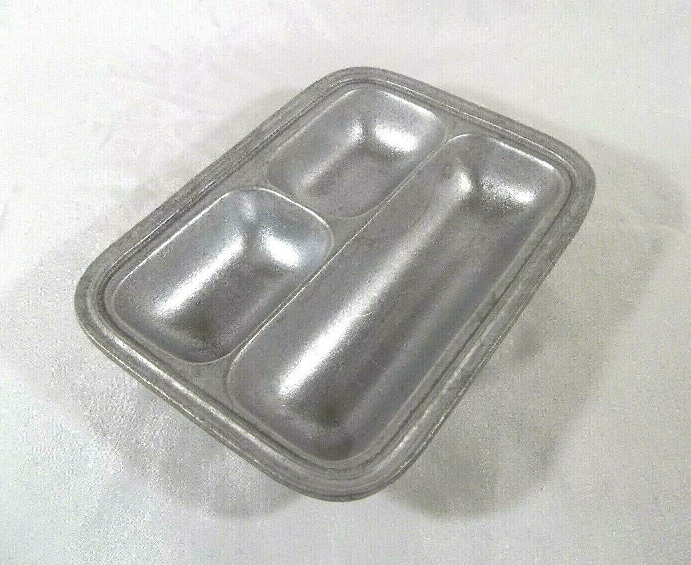 Vintage RWP Wilton Pewter Divided 3 Compartment Serving Dish