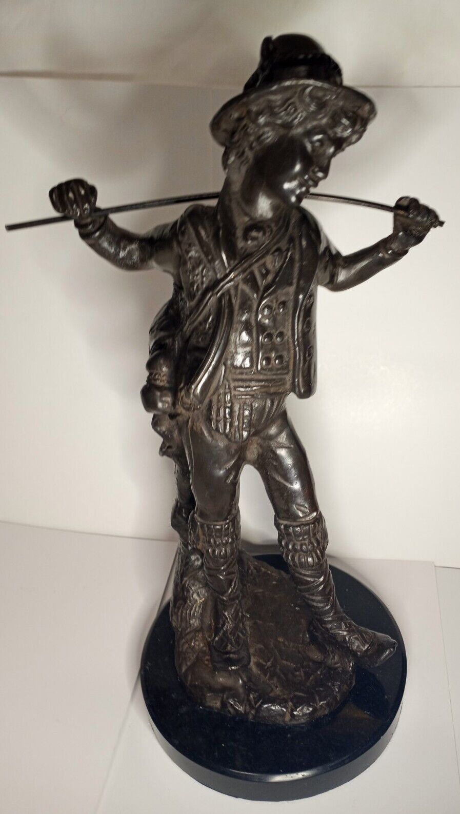 Vintage Bronze Statue Figurine Boy Huckleberry Finn 1800s grand tour souvenir?