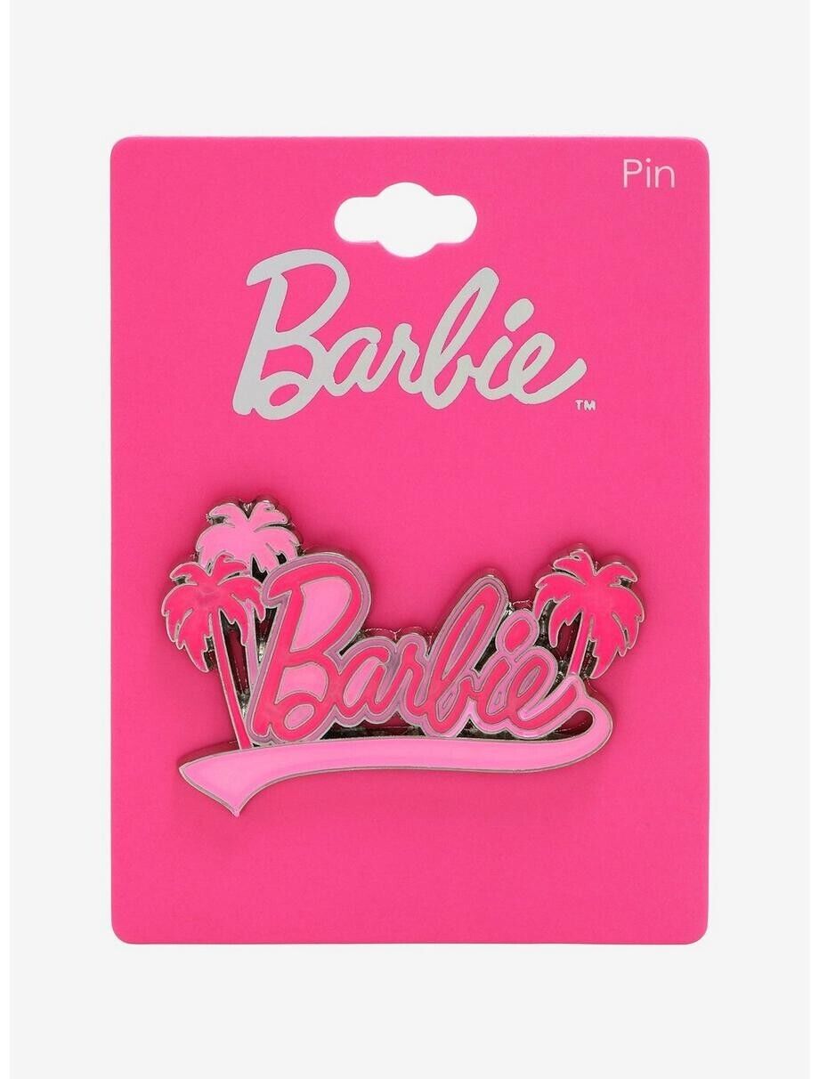 Barbie Palm Tree Logo Enamel Pin