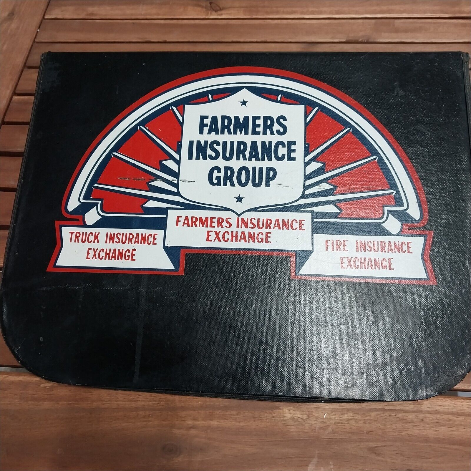 1929 Auto-Sign Farmers Insurance Very Early Rare Advertising Car Door Sign