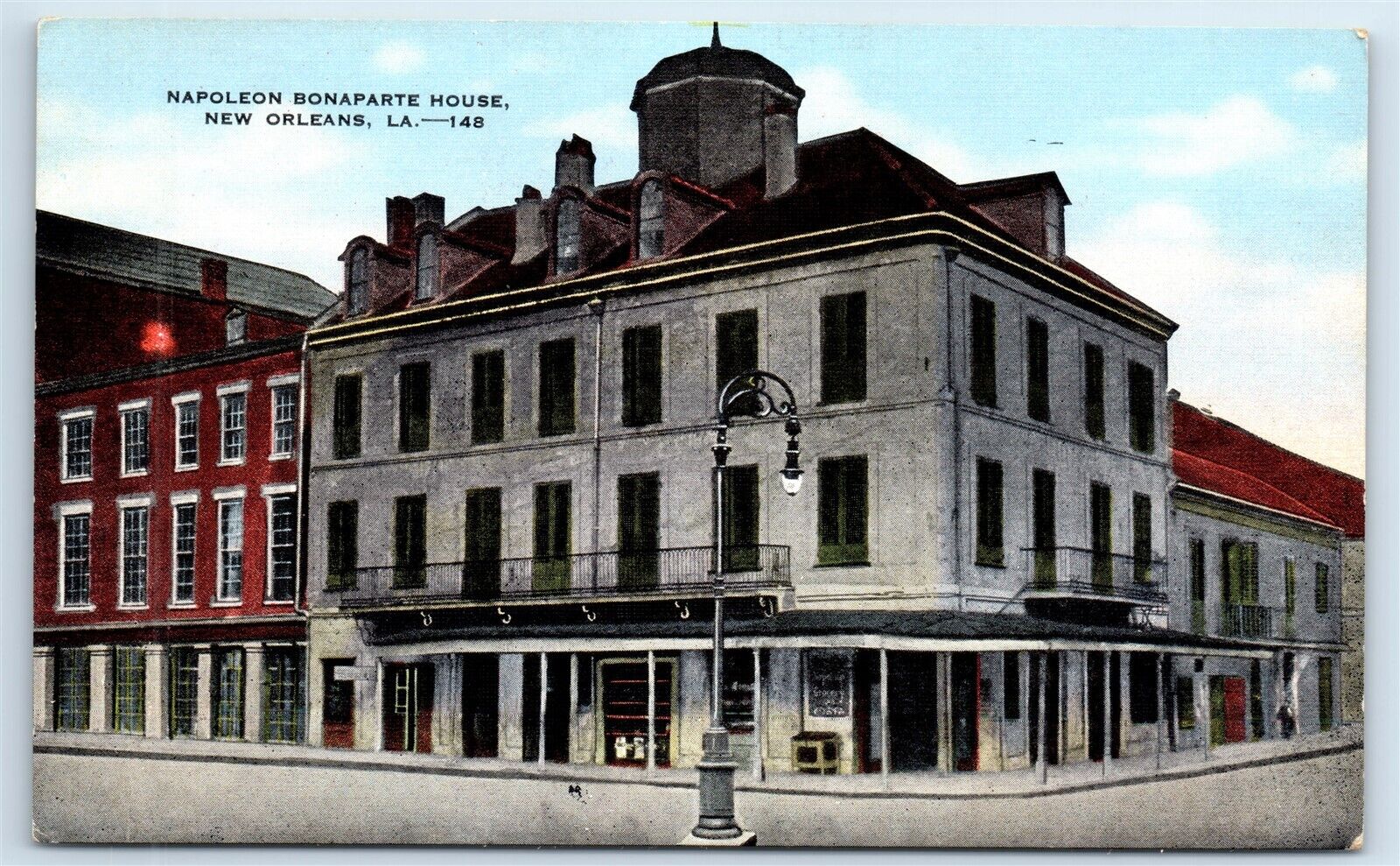 Postcard Napoleon Bonaparte House, New Orleans LA J175