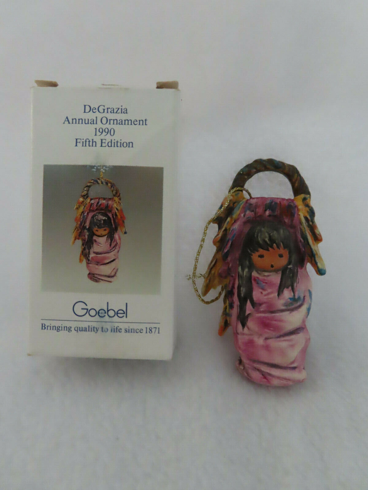 Pink Papoose 1990 Goebel DeGrazia Annual Ornament #530 - BOX