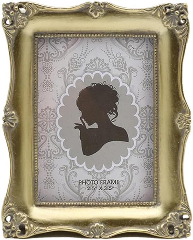 Vintage Small Gold Picture Frame Antique Ornate Mini Photo Frame Table Top 