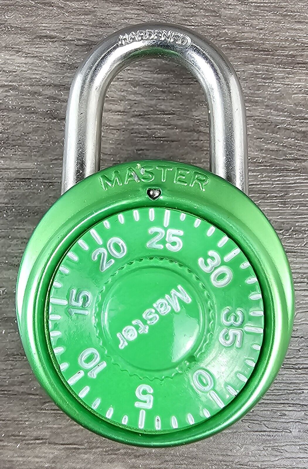 Vintage green Master combination padlock for locker