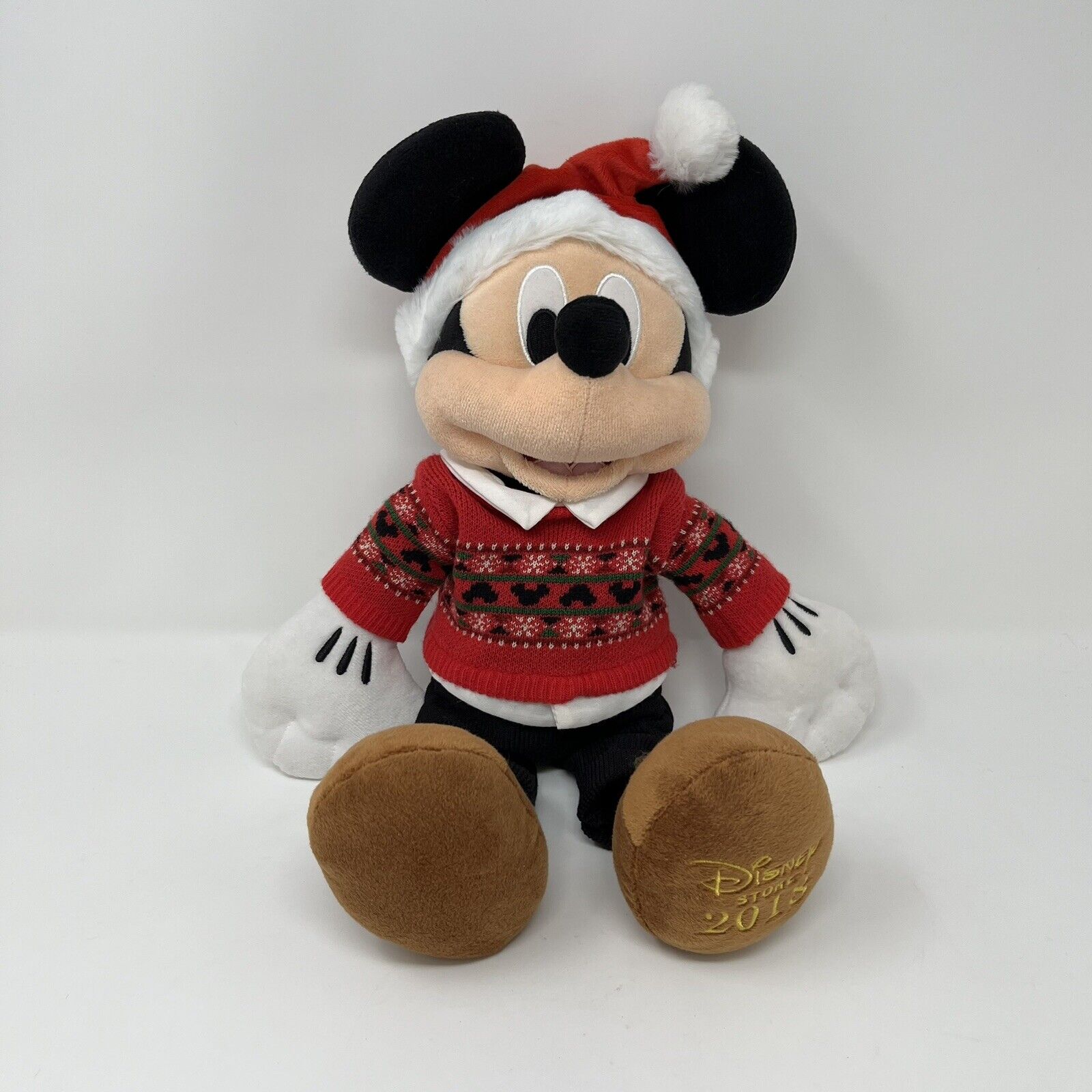 Disney Store Mickey Mouse Christmas Plush Toy Exclusive 2018 Limited New