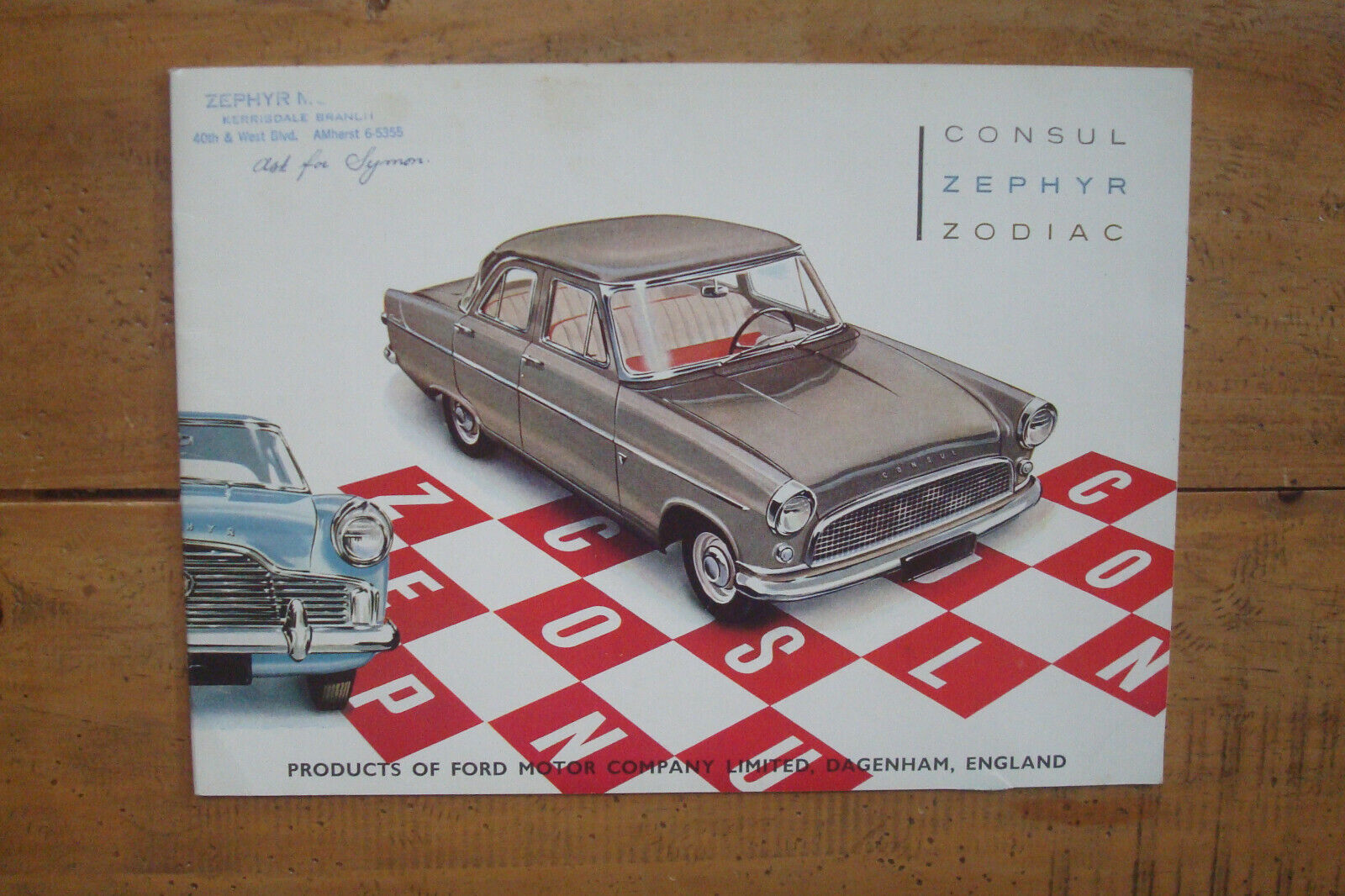 1959 Ford Consul, Zephyr and Zodiac Brochure. 