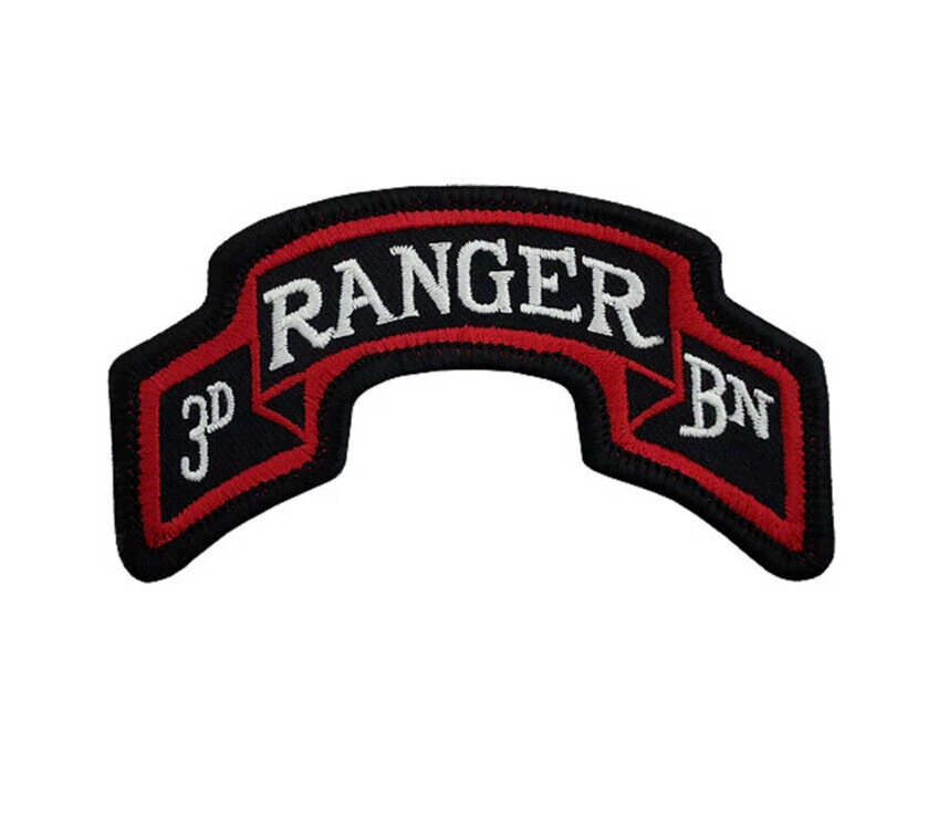 75th Ranger Regiment 3rd Battalion AGSU Color Scroll Iron-On Patch