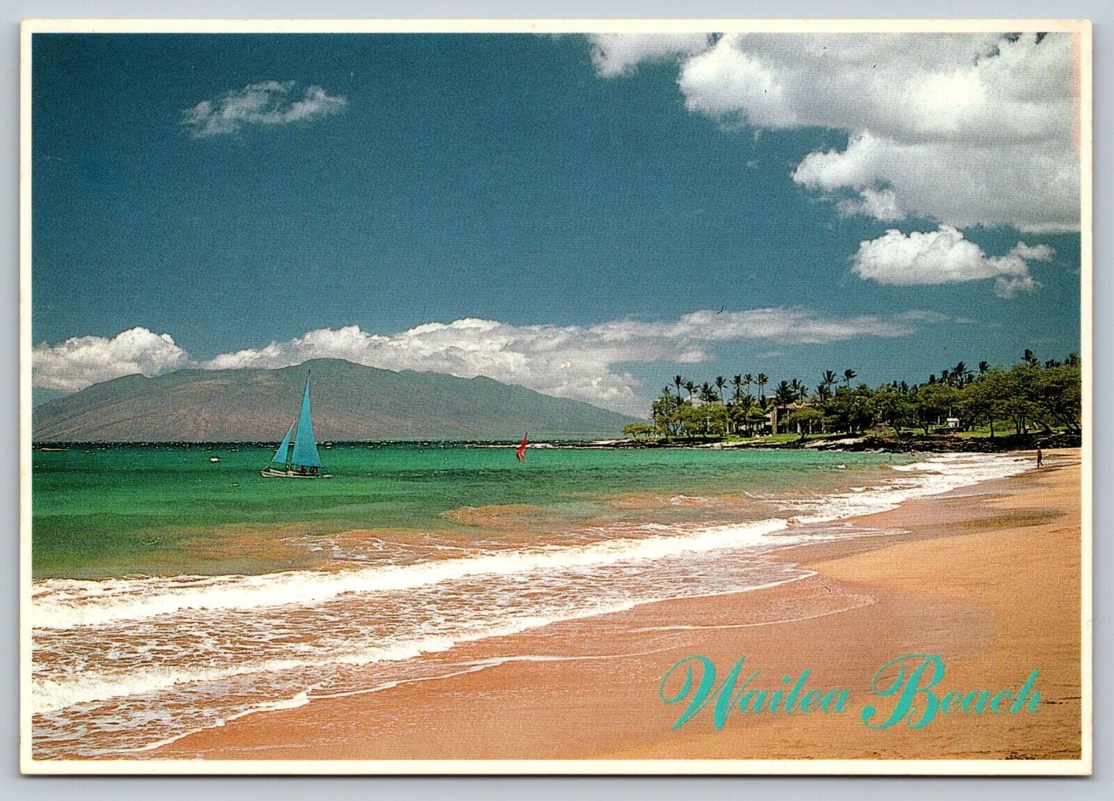 Wailea Beach Maui Hawaii HI Continental Postcard