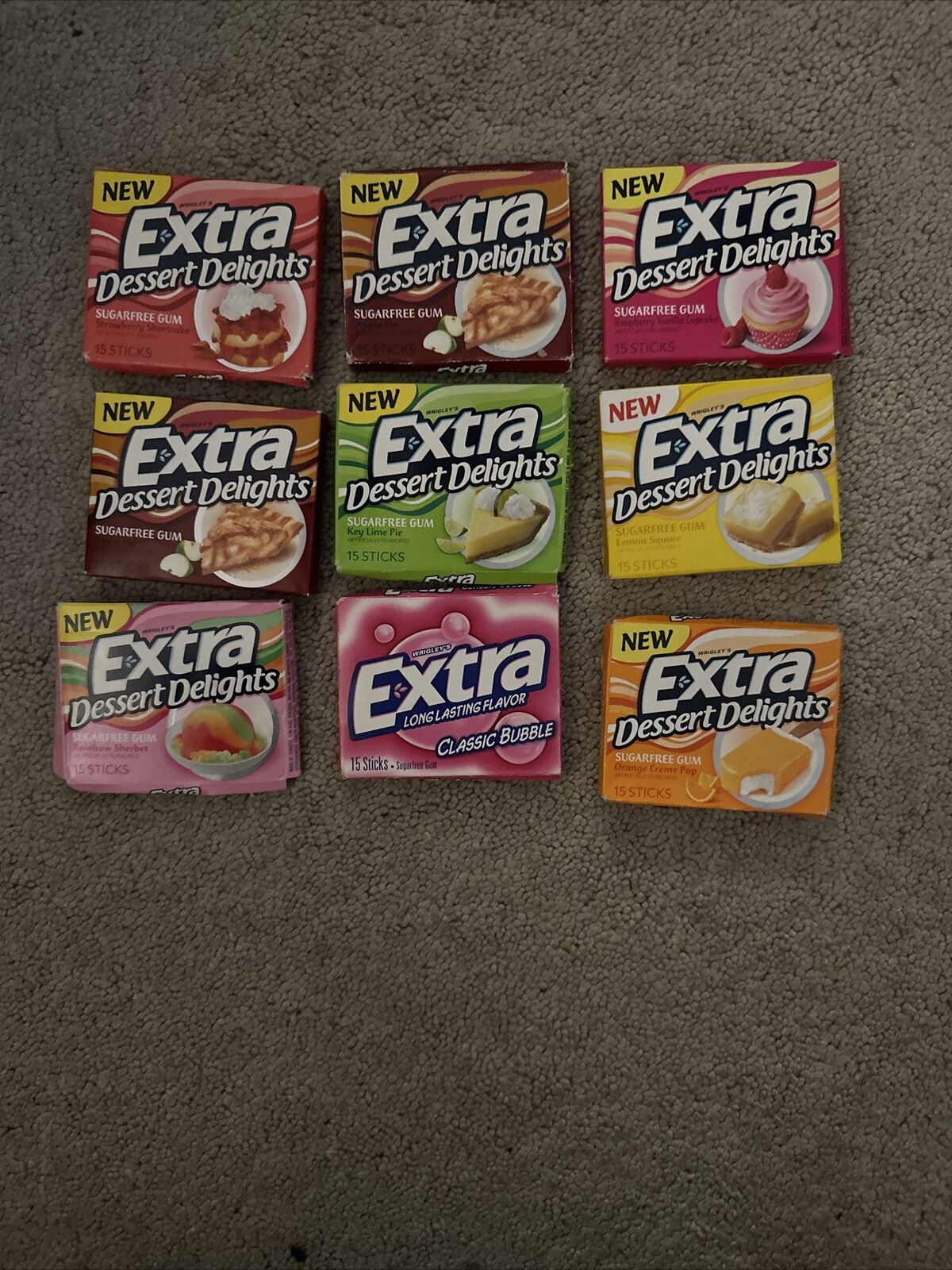 extra dessert delights gum USED OPEDED BOXES