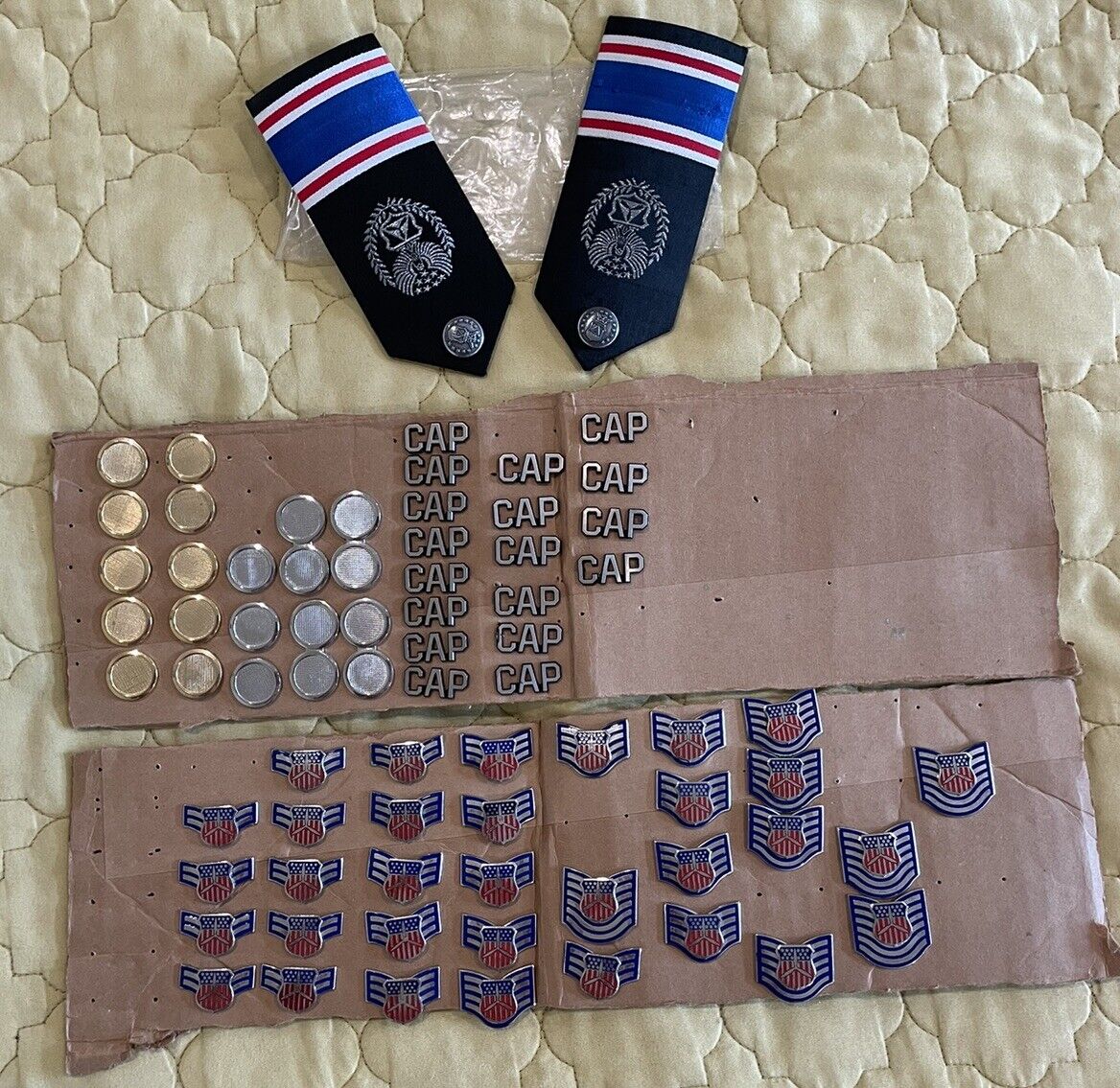 Civil Air Patrol Collar Insignia Pins (68) And Collar Tabs (2)