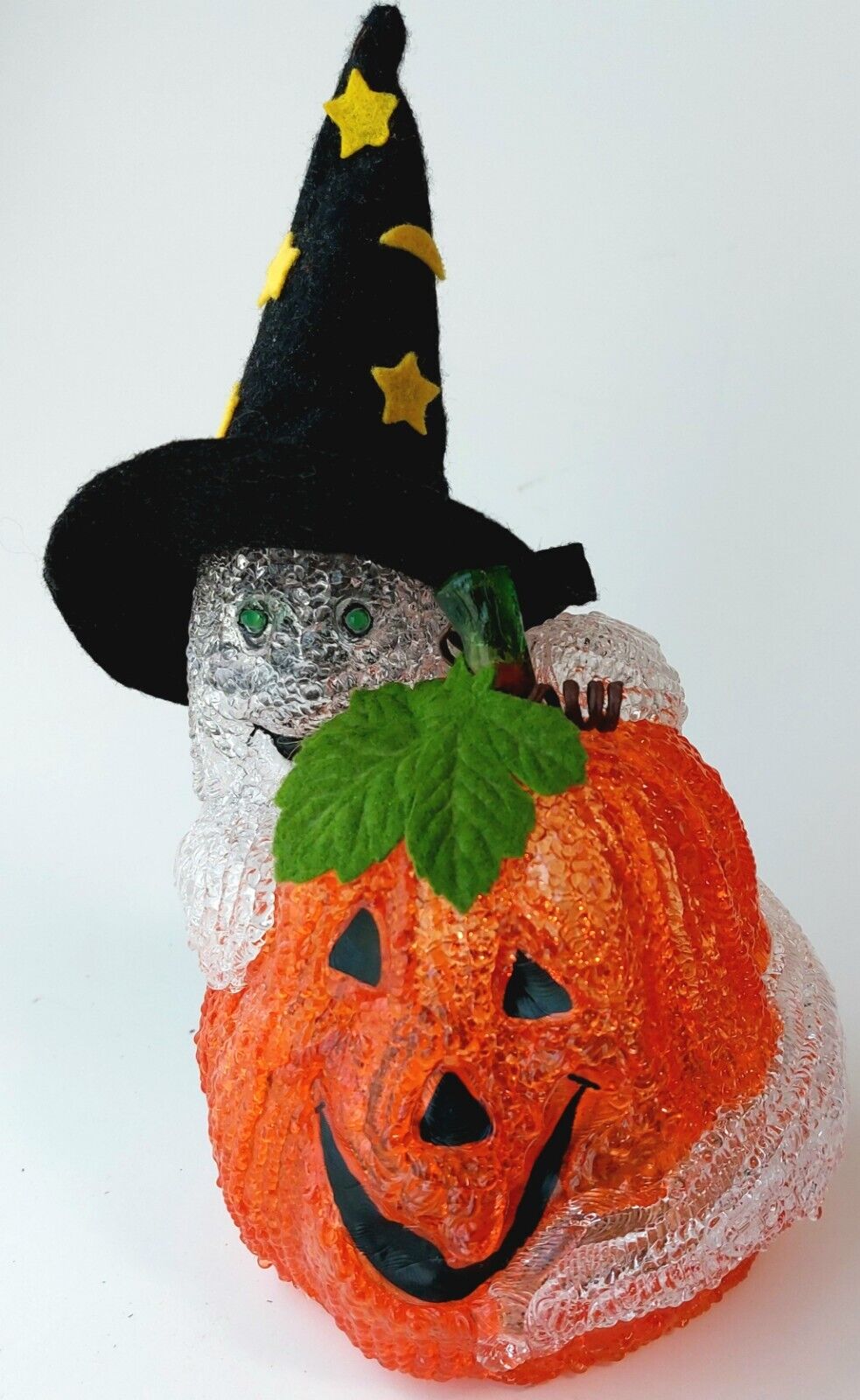 Lighted VTG Halloween Ghost and Pumpkin/Jack O Lantern Table Decoration