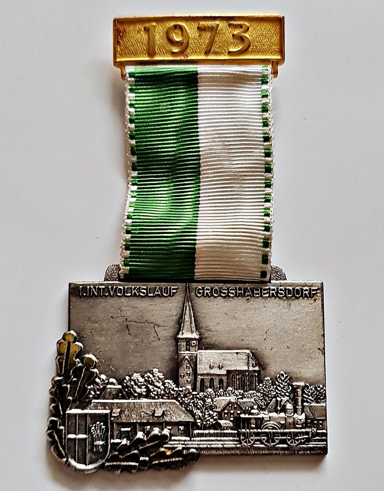 Medal Vintage Authentic Germany Grosshabersdorf 1973 Hiking Volksmarsch