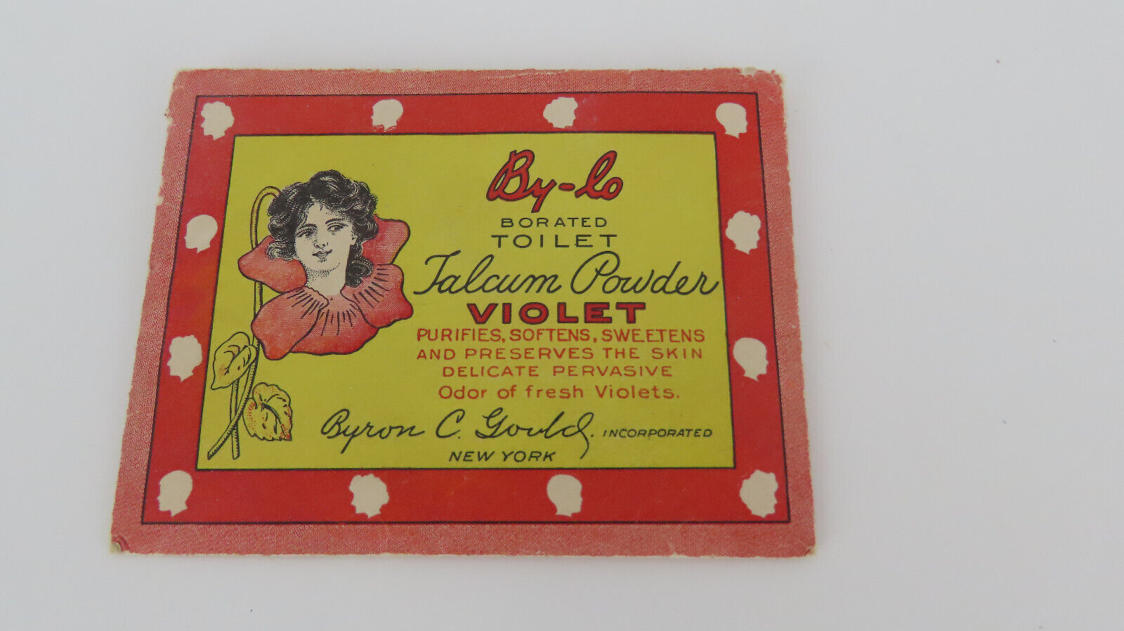 By-Lo Talc Powder vintage 1900s Byron C Gould Fink\'s Pharmacy Springfield, MO