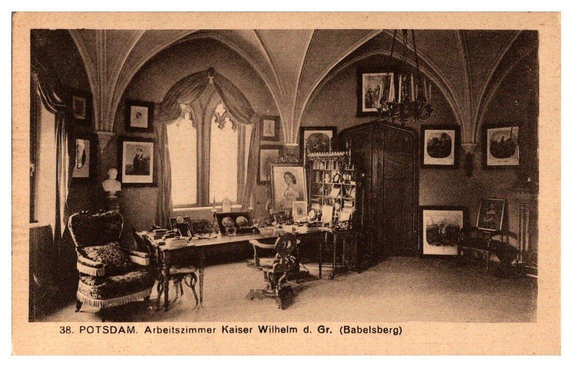 Postcard White Border Germany Potsdam Study of Kaiser Wilhelm the Elder UNP