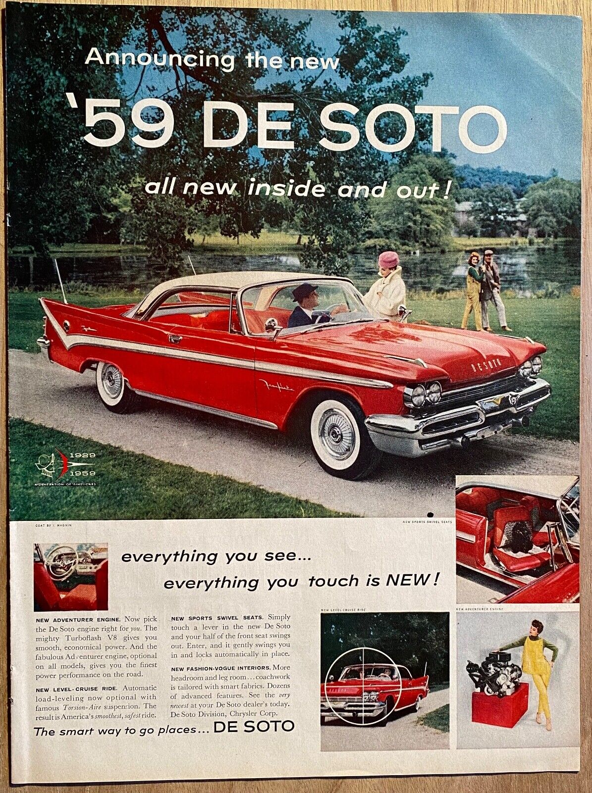 Vintage  1959  DeSoto Automobile Magazine Ad
