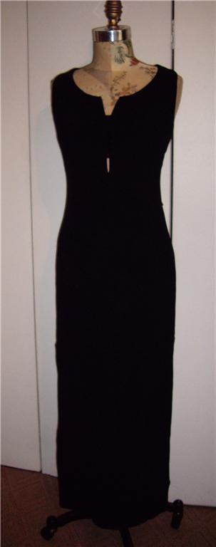 Vintage EUC SUPER Et Vous Paris Long Black Gown Dress size 6