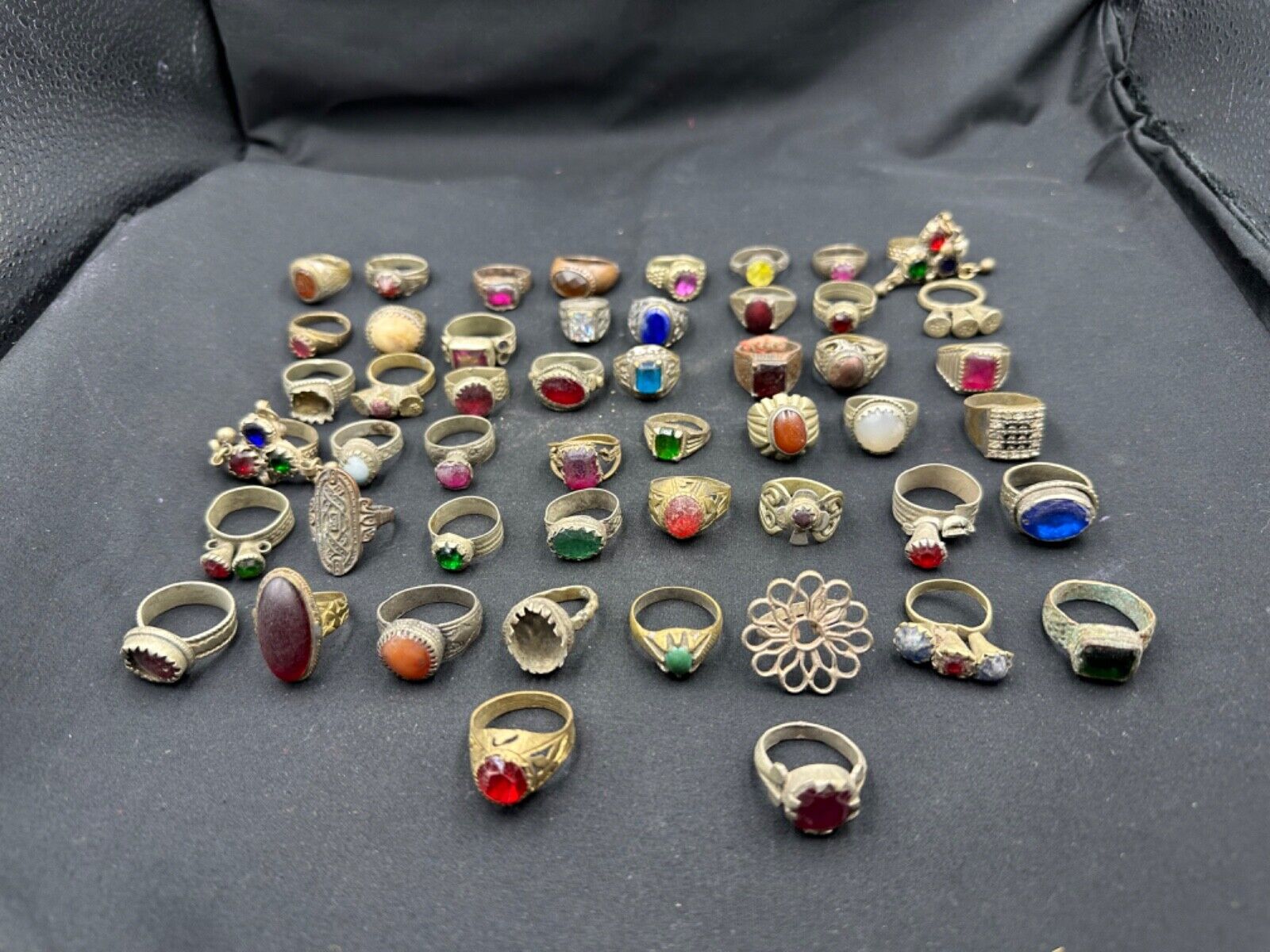 Ancient near eastern 51 Antique old mix rings from Afghanistan RARE PEACE