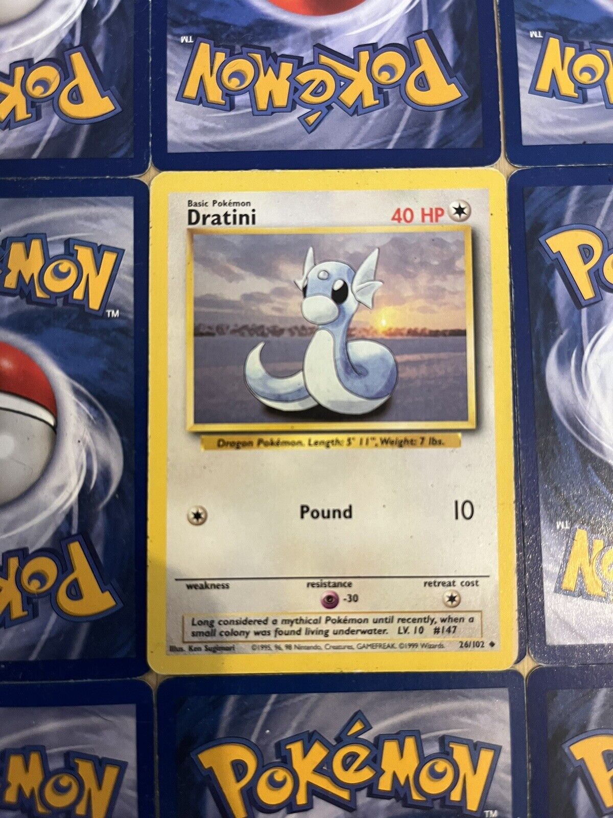 Pokémon TCG Dratini Base Set 26/102 Regular Unlimited Uncommon