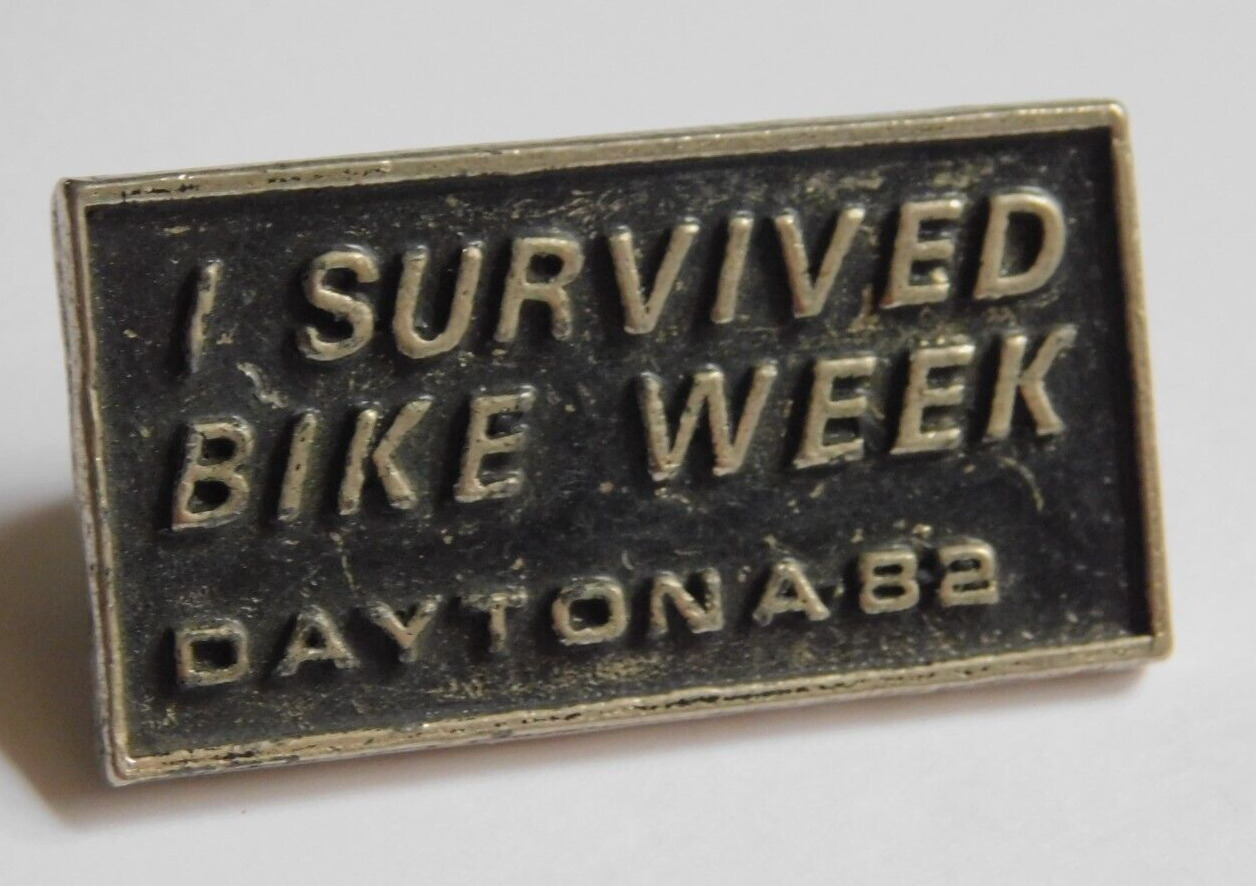 Vintage 1982 I Survived Bike Week Daytona 82 Pin