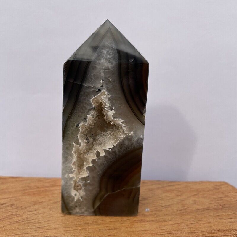 112g Natural Green ghost phantom Clear quartz obelisk crystal wand point healing