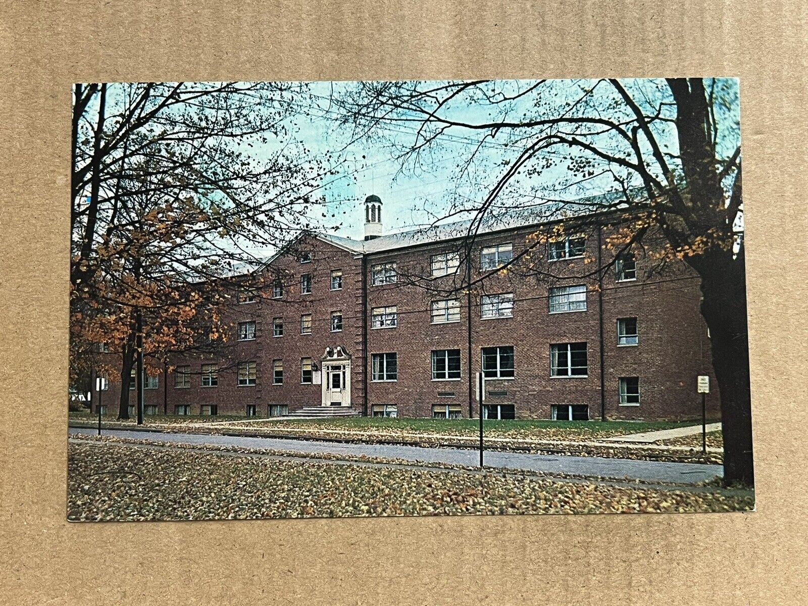 Postcard Westerville OH Ohio Otterbein College Clements Hall Dorm Vintage PC