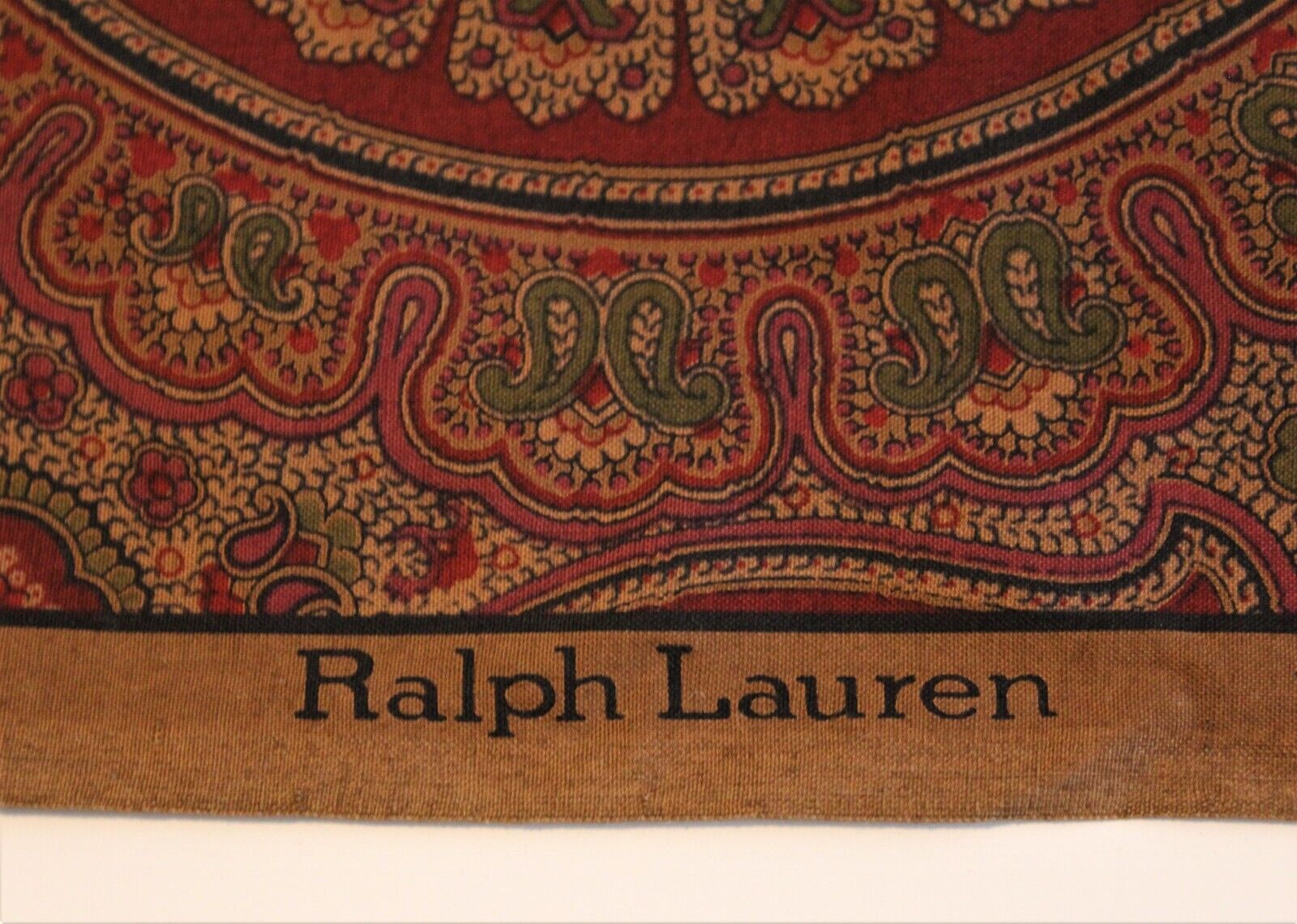 Vintage 1980s Ralph Lauren Home Windsor Paisley Upholstery Fabric 22 Yds 1 Piece