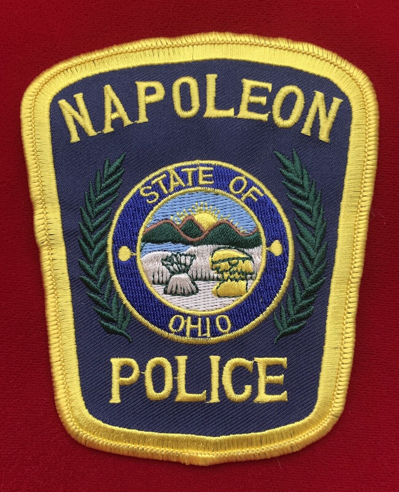 Napoleon Police Collectible Patch, Yellow Border, County Seat of Henry Co. Ohio