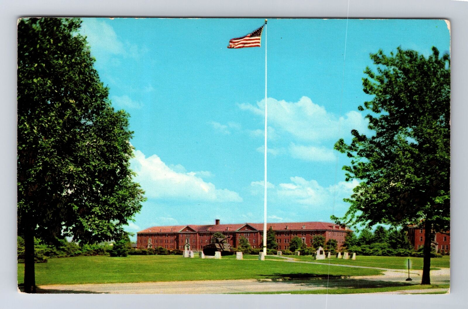 Fort Knox KY-Kentucky, Brooks Field Main Parade Ground, Vintage Postcard