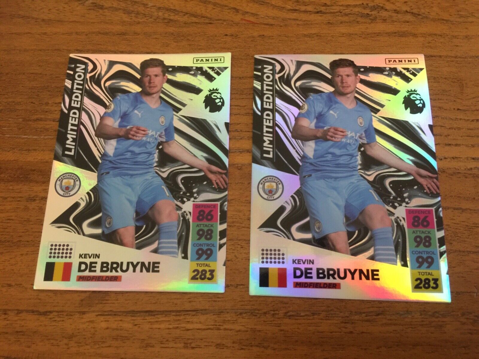 Lot of 2 Panini Adrenalyn XL 21/22 Kevin Heruyne Limited Edition Card 