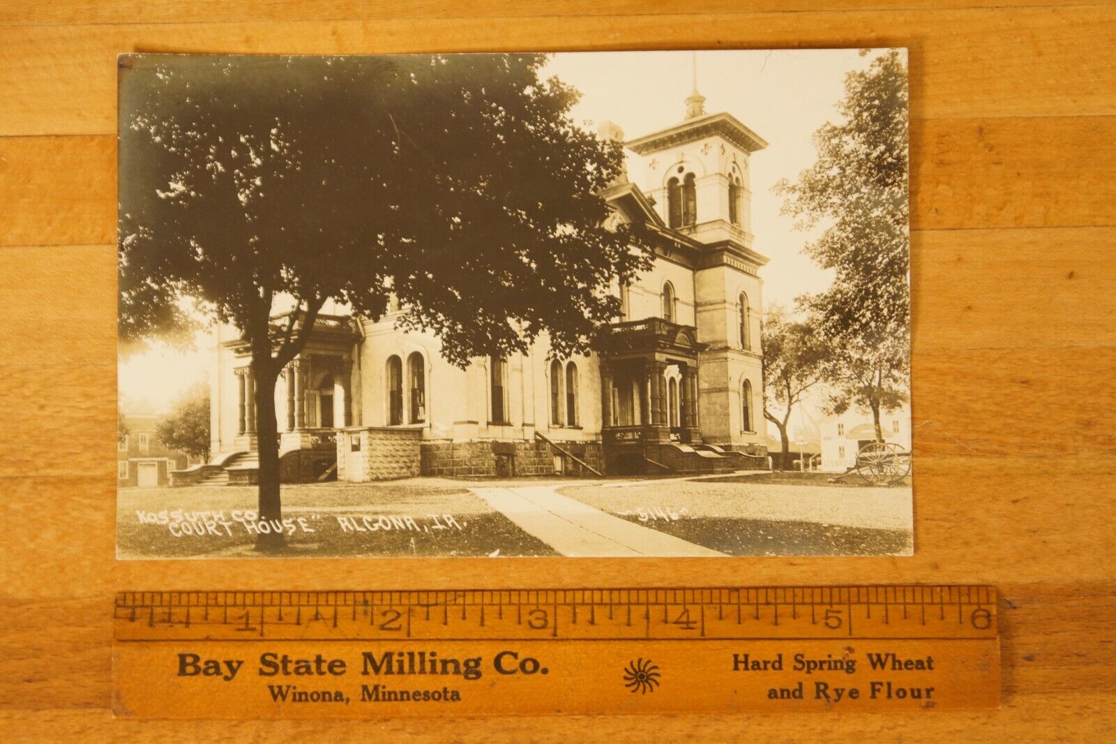 Antique Real Photo Postcard Algona IA Court House 1920\'s 