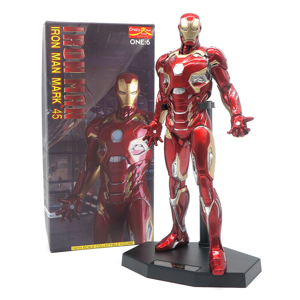 Iron Man MK45 Marvel Avengers 12\'\' Action Figure Toys Crazy Toys Gift NIB