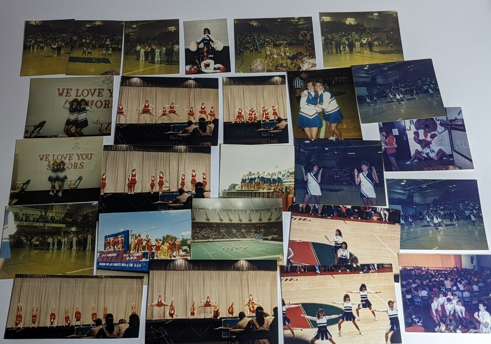 Lot Of 1980\'s Cheerleader Cheerleading Color Vintage Photos