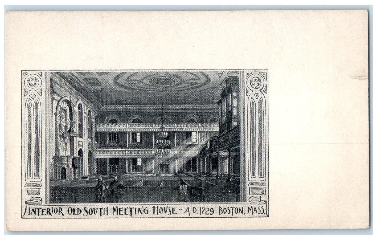 c1905 Interior Old South Meeting House Boston Massachusetts MA Antique Postcard