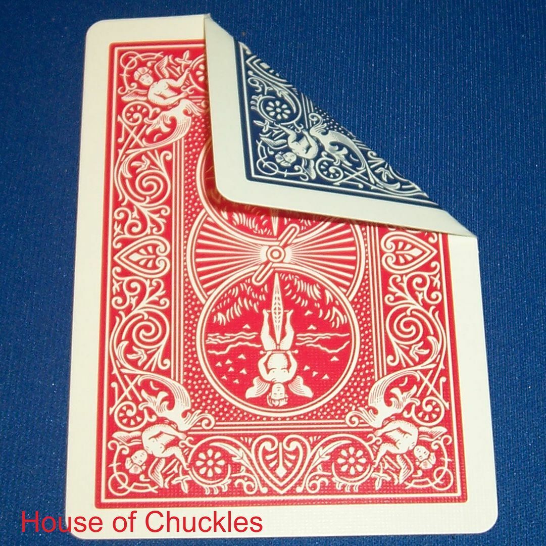 (6) Double Blue and Red Back Bicycle Gaff Playing Card Use for Card Magic Tricks