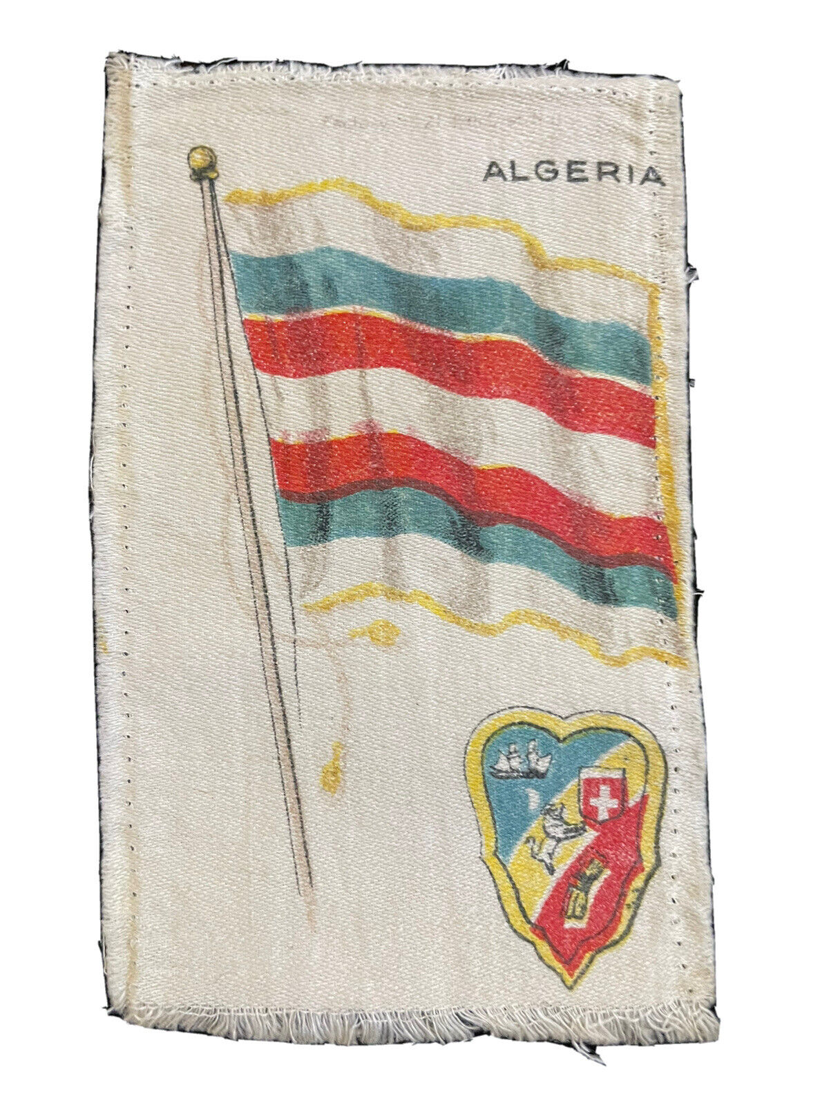 France French Algeria Naval Flag Coat of Arms 1848-1910 Tobacco Silk Cigarettes