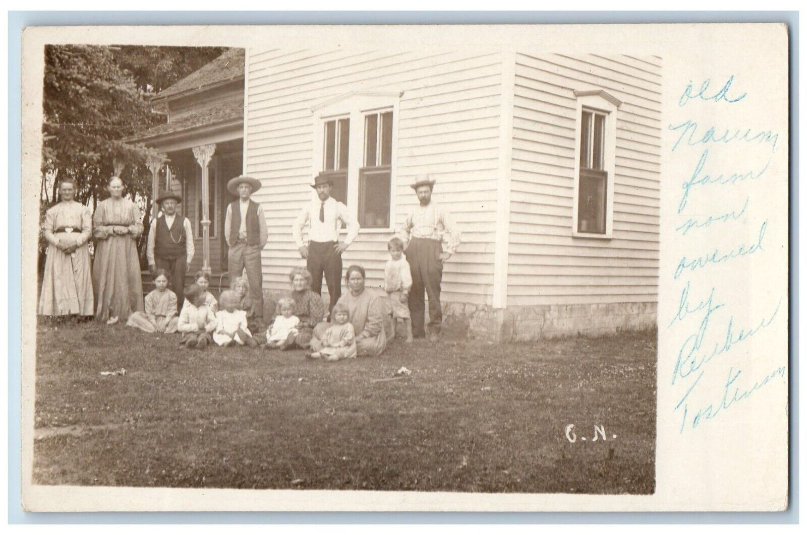 Kensett Iowa IA Postcard RPPC Photo Famers Children 1910 Antique Posted