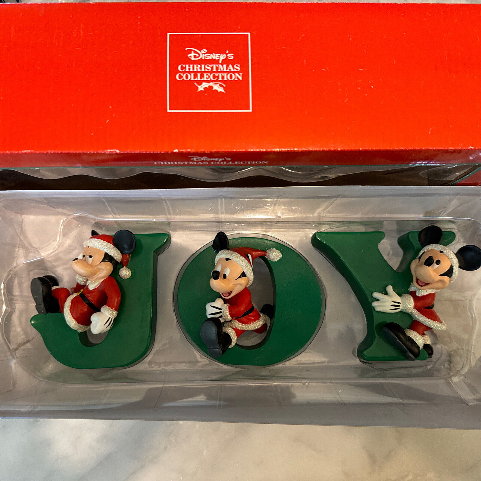 Disney Christmas Collection Decor Mickey Mouse  Joy Excellent Condition