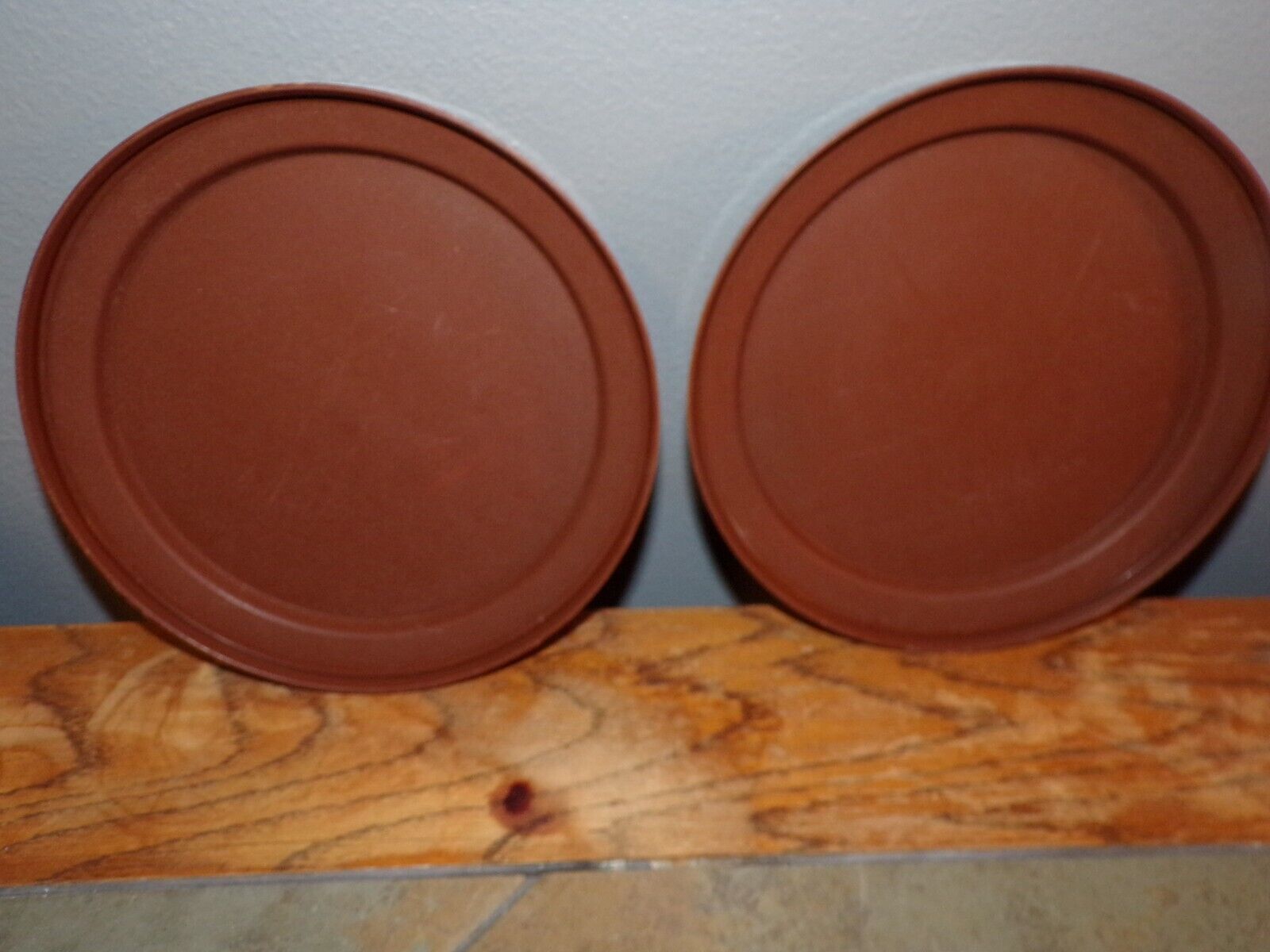Vintage Tupperware Brown plate