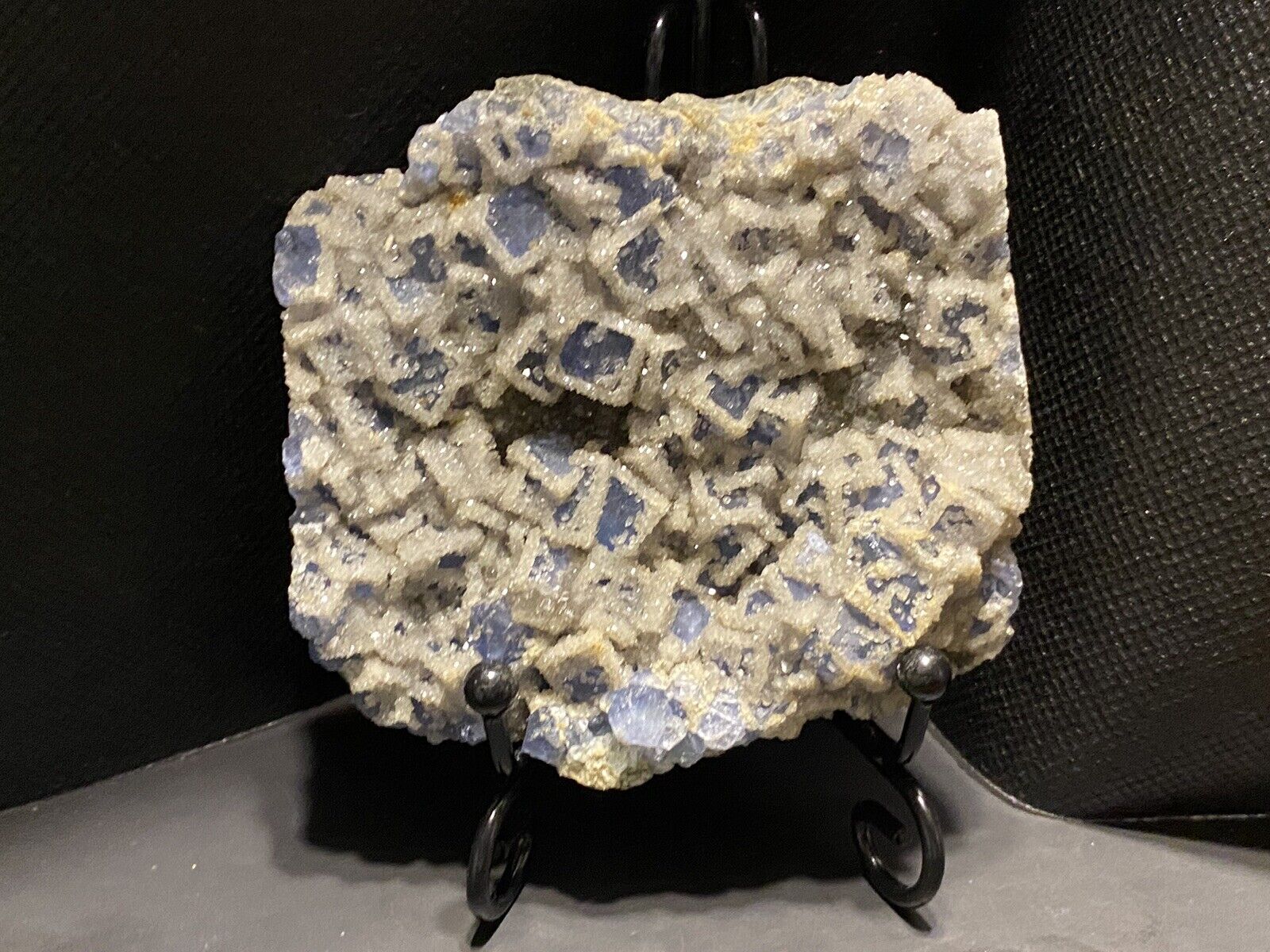 Museum Grade Blue Cubic Fluorite With Sphalerite 214grams