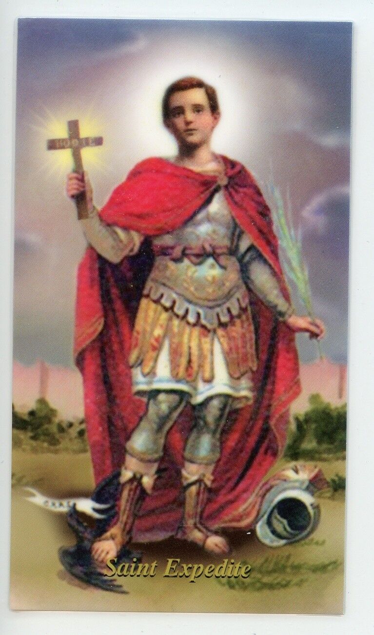 ST. EXPEDITE - Laminated  Holy Cards.  QUANTITY 25 CARDS