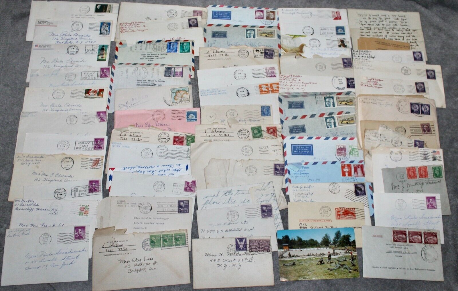 VINTAGE CORRESPONDENCE LETTERS SPAIN GERMANY SOLDIER LOT OF 59