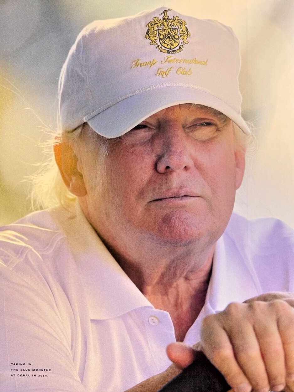 2017 Magazine Illustration Donald Trump Trump International Golf Club Hat