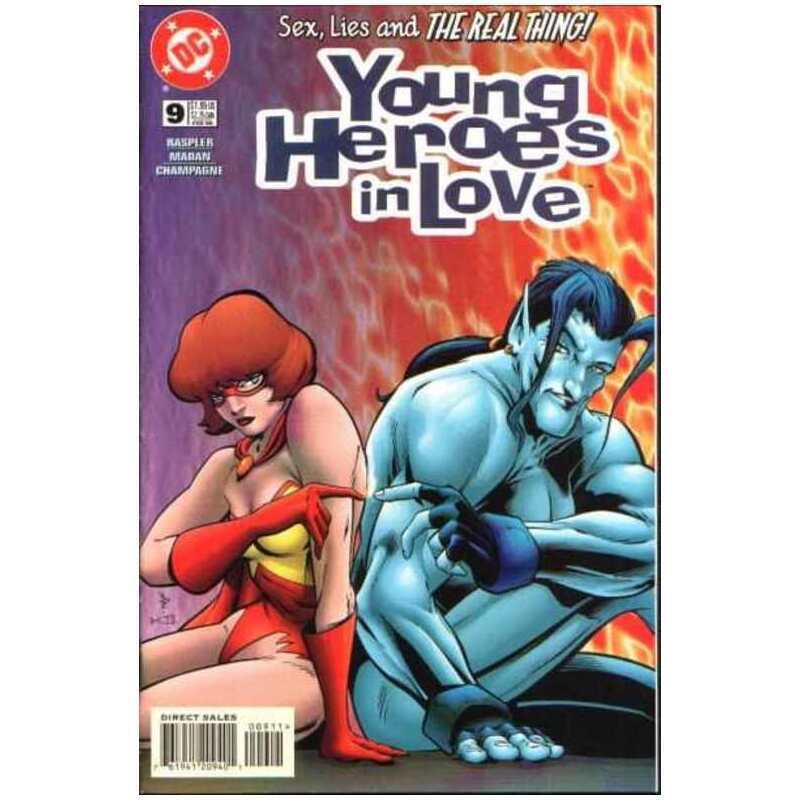 Young Heroes in Love #9 in Near Mint condition. DC comics [k%