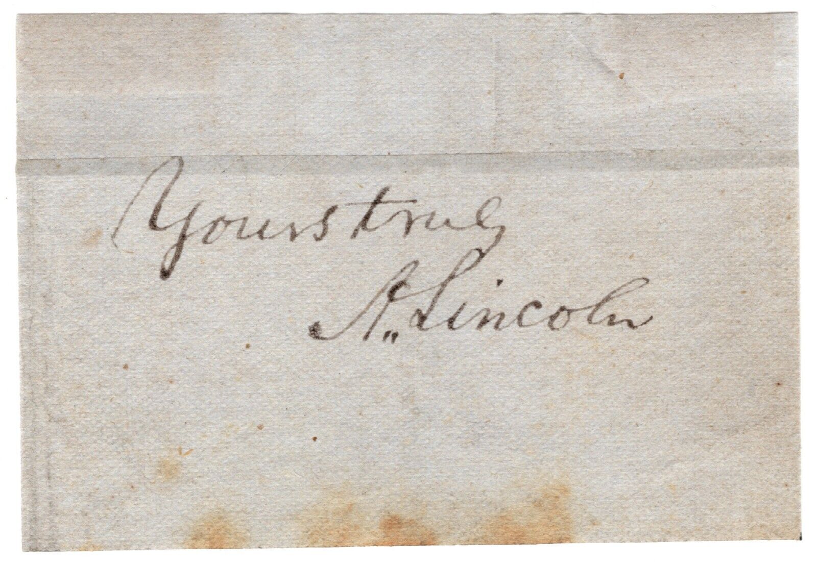 Abraham Lincoln - Ink Signature - w/ Closing Sentiments in His Hand - w/ JSA LOA
