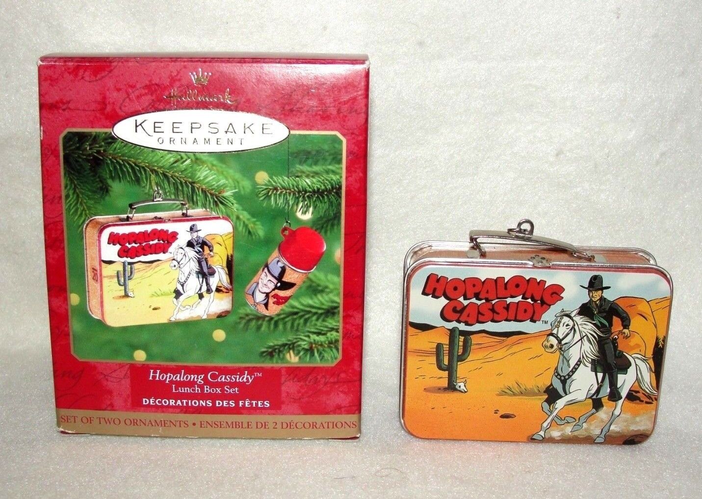 Hallmark 2000 Hopalong Cassidy Lunch Box Set Keepsake Ornament - EUC