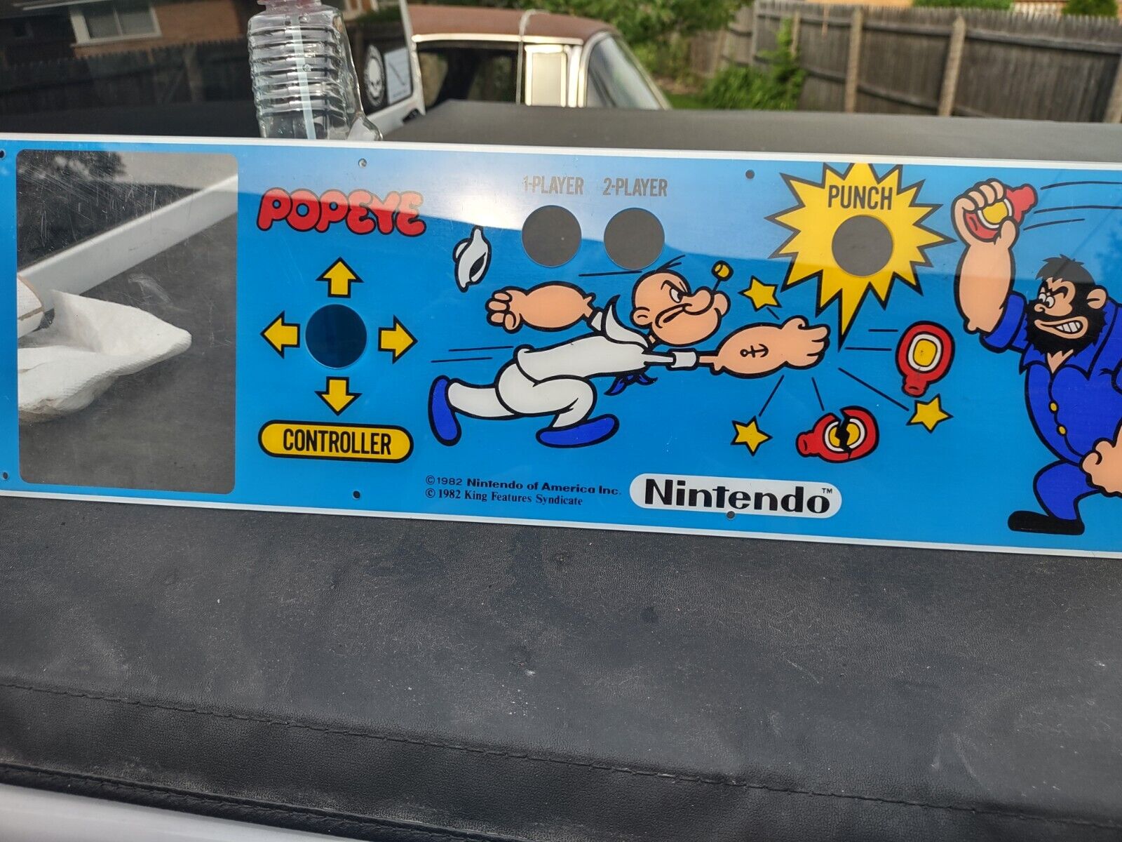 Popeye Control Panel Original Nintendo Arcade NOS