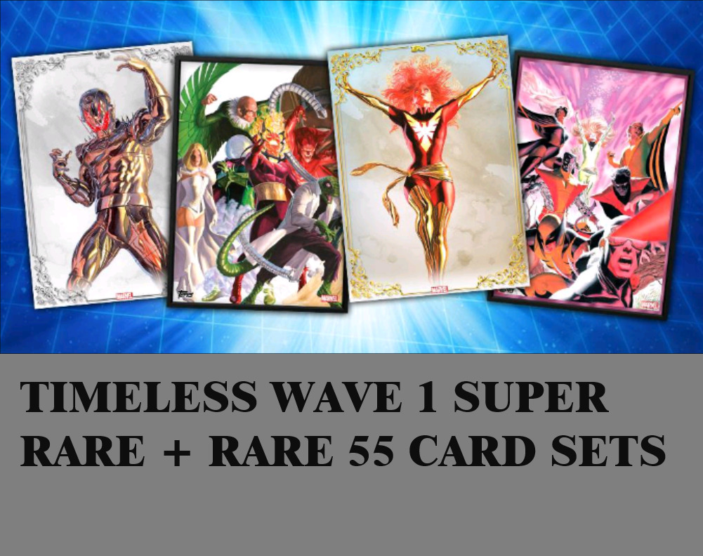 TOPPS MARVEL COLLECT HOLIDAY 24 TIMELESS WAVE 1 SUPER RARE + RARE 55 CARD SET